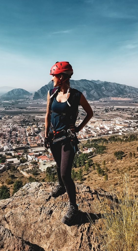 Amelia Carey Travel Spain on a clifff